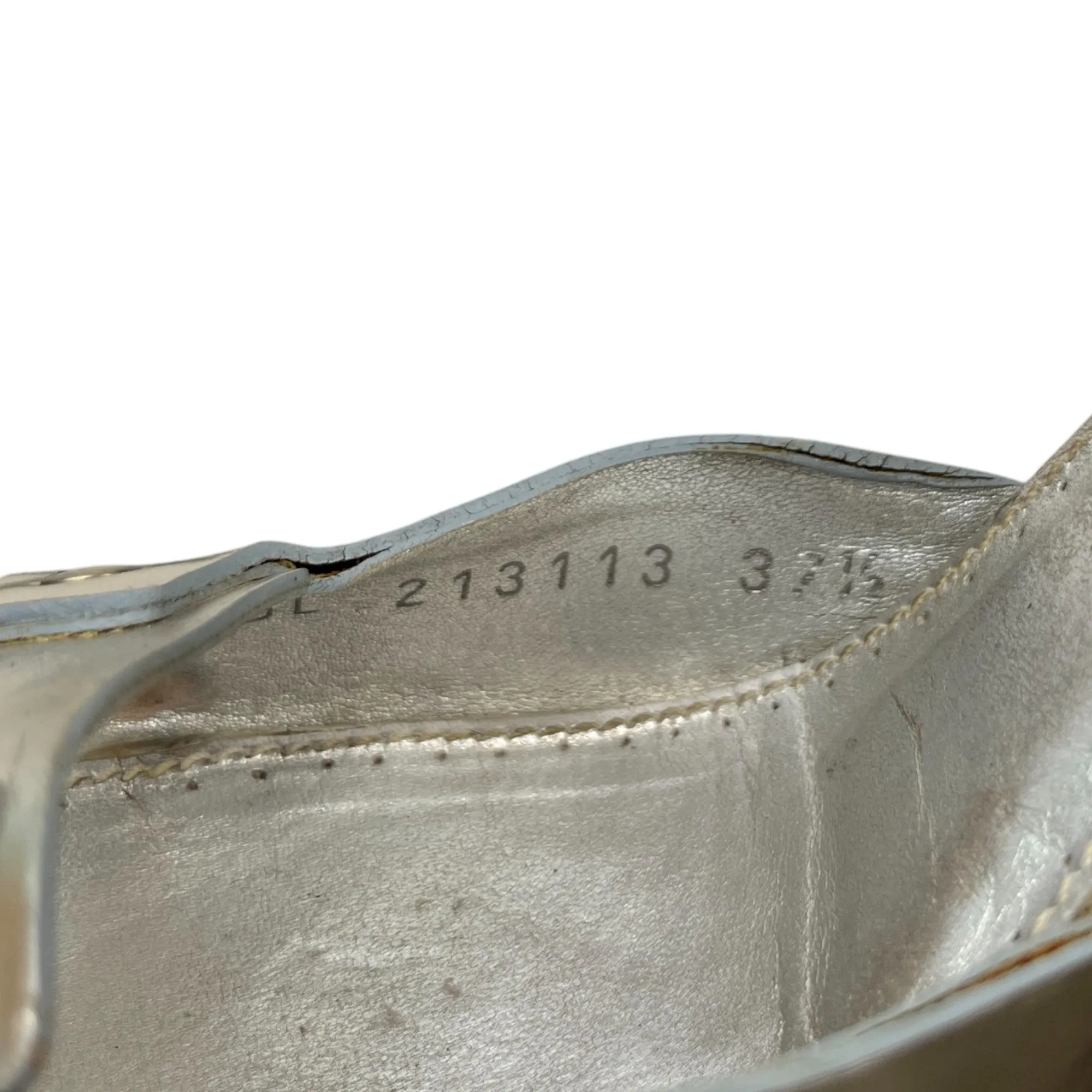 Women's Metallic Platform Heels Silver Size EU 37.5 / UK 4.5
