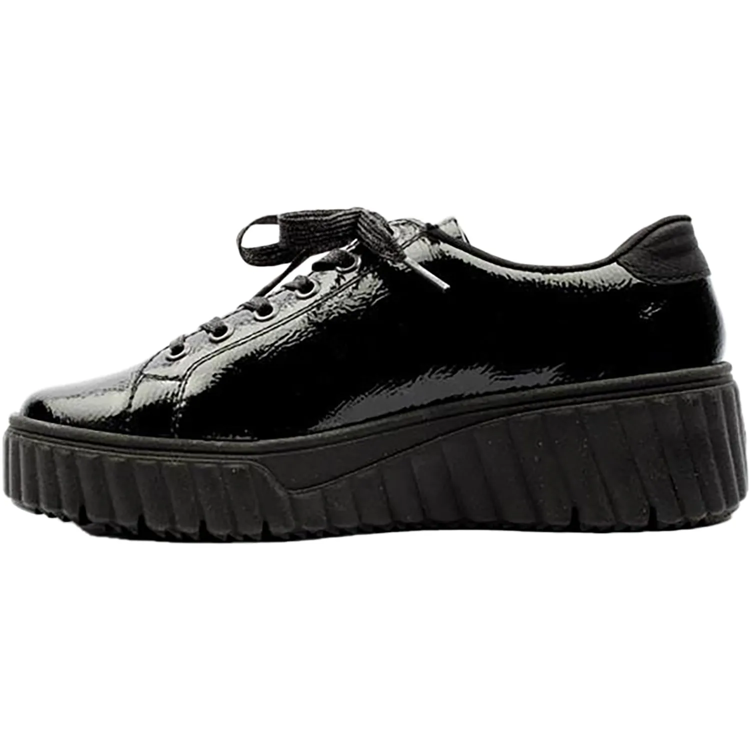 Women's Rieker N2501-00 Nero/Schwarz/Black Crashlack Patent Leather