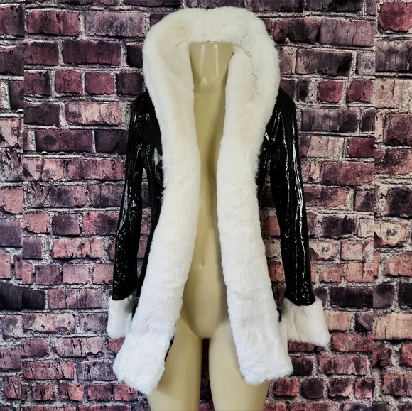 Work of Fiction Faux Fur Vinyl Jacket