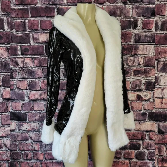 Work of Fiction Faux Fur Vinyl Jacket