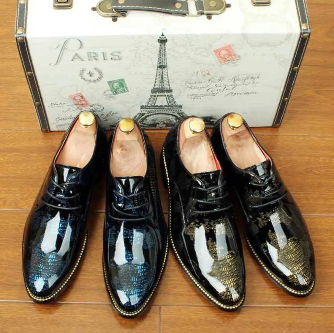 World Map Patent Casual And Party Wear Shoes For Men-JonasParamount