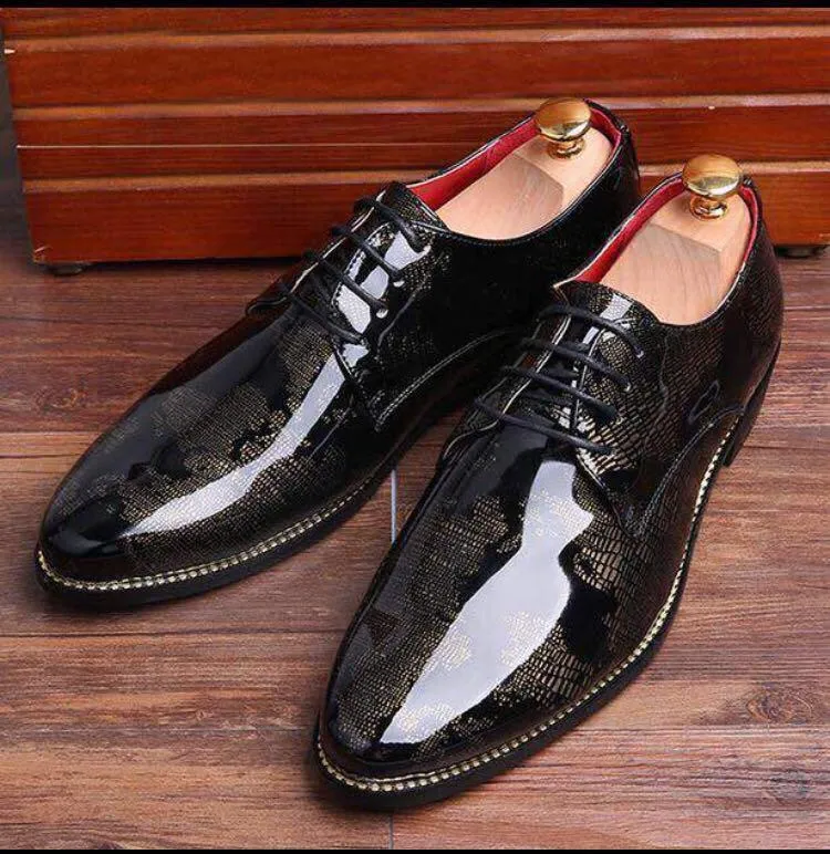 World Map Patent Casual And Party Wear Shoes For Men-JonasParamount
