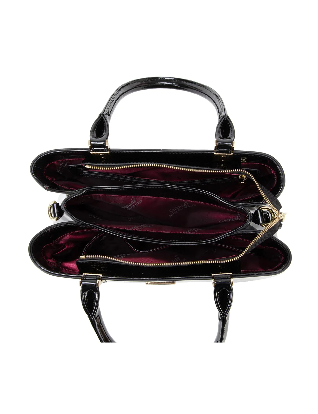 YASMIN TRIPLE COMPARTMENT LEATHER BAG