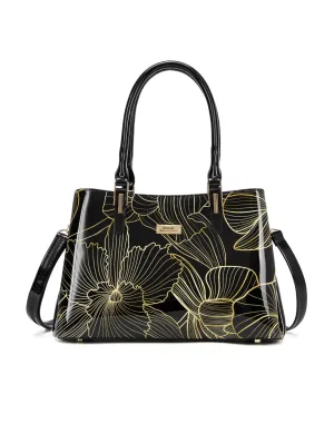 YASMIN TRIPLE COMPARTMENT LEATHER BAG