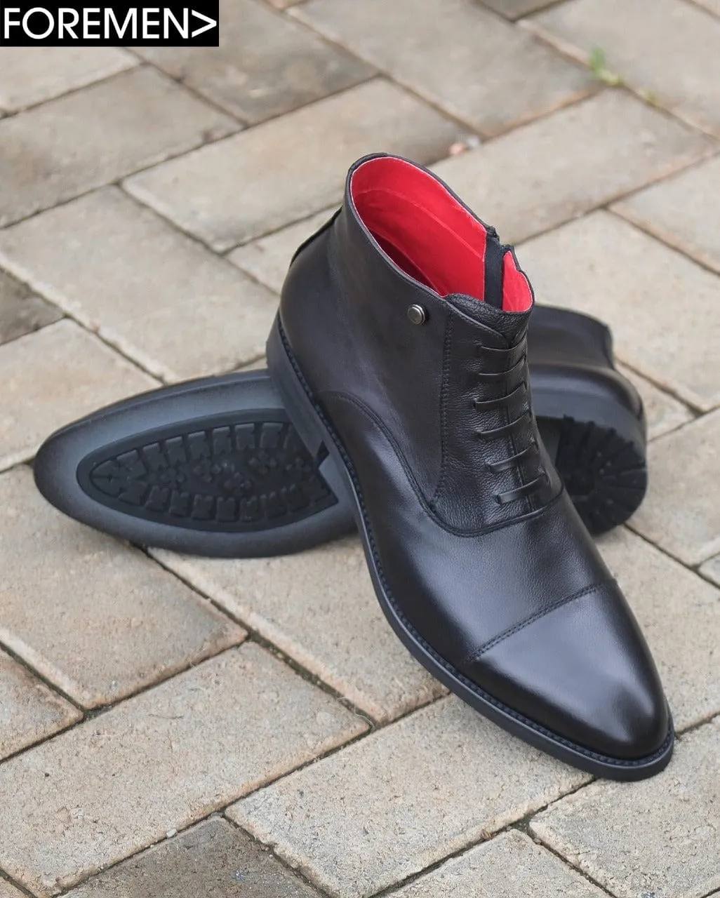 ZEUS | Black Zipper Boots